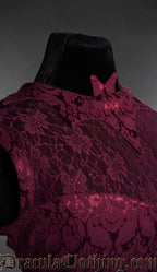 Burgundy Bat Succubus Dress