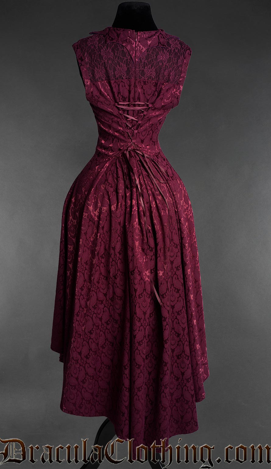 Burgundy Bat Succubus Dress
