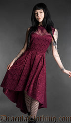 Burgundy Bat Succubus Dress