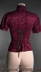 Burgundy Edwardian Blouse