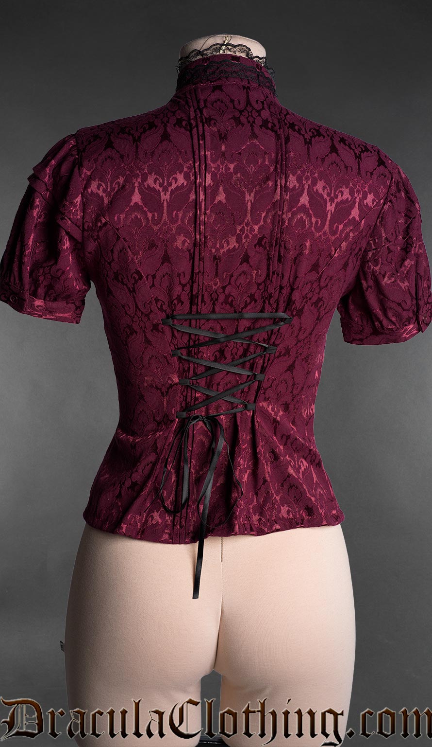 Burgundy Edwardian Blouse