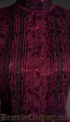 Burgundy Edwardian Blouse