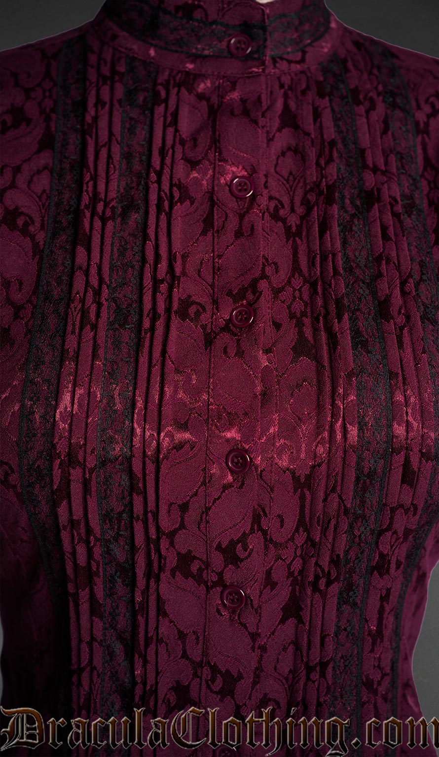 Burgundy Edwardian Blouse