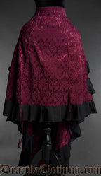 Burgundy Layer Bustle Skirt