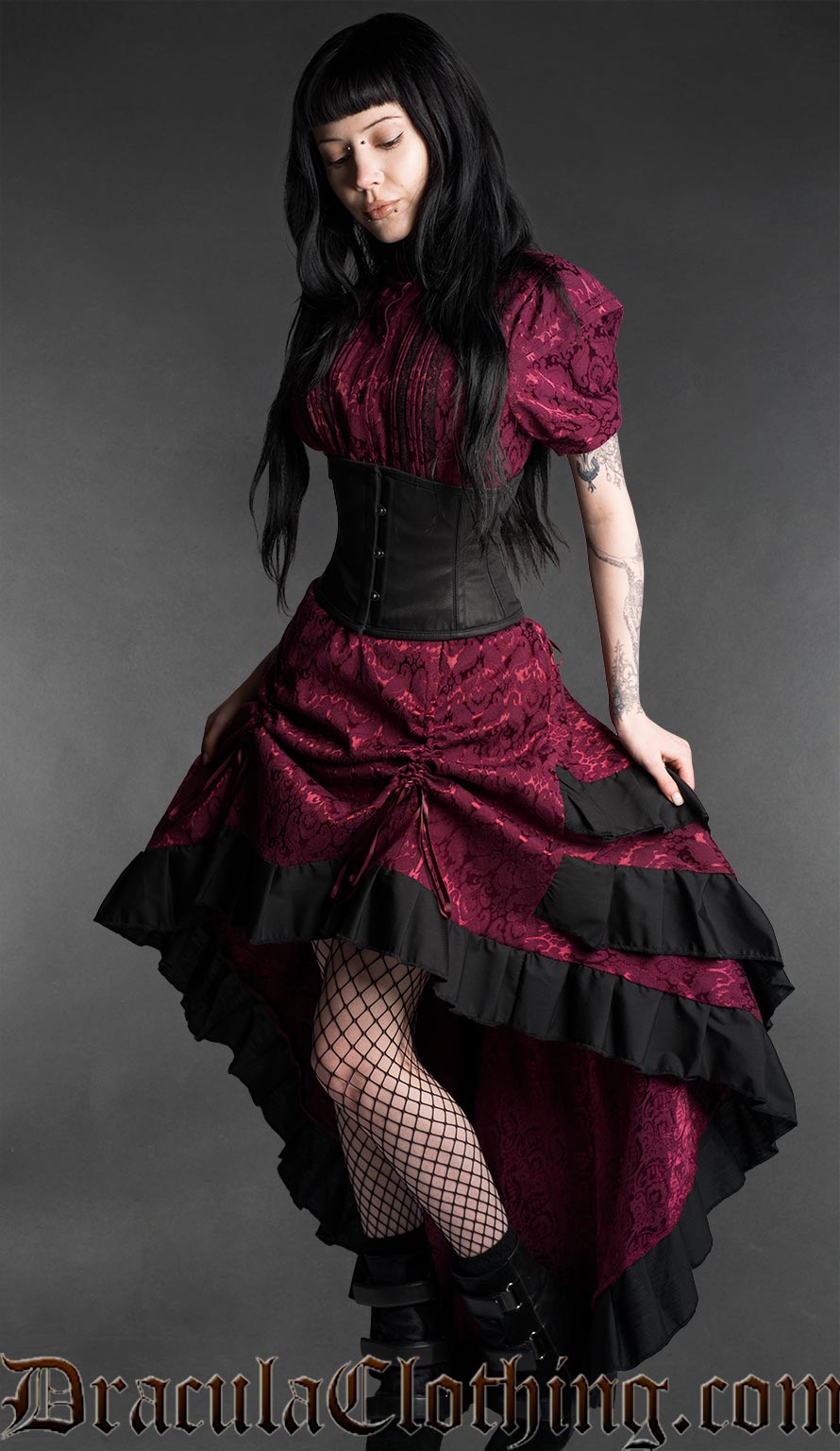 Burgundy Edwardian Blouse