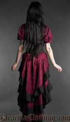Burgundy Layer Bustle Skirt