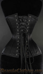 Black Satin Extreme Waist Clasp Corset