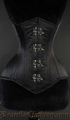 Black Satin Extreme Waist Clasp Corset