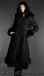 Chenille Brocade Winter Coat With Hood