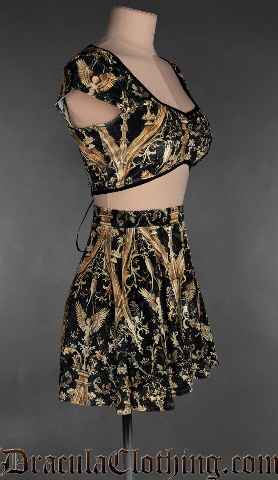 Cherub Velvet Short Skirt