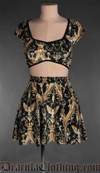 Cherub Velvet Short Skirt