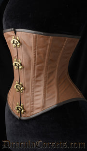 Classic Leather Steampunk Clasp Corset