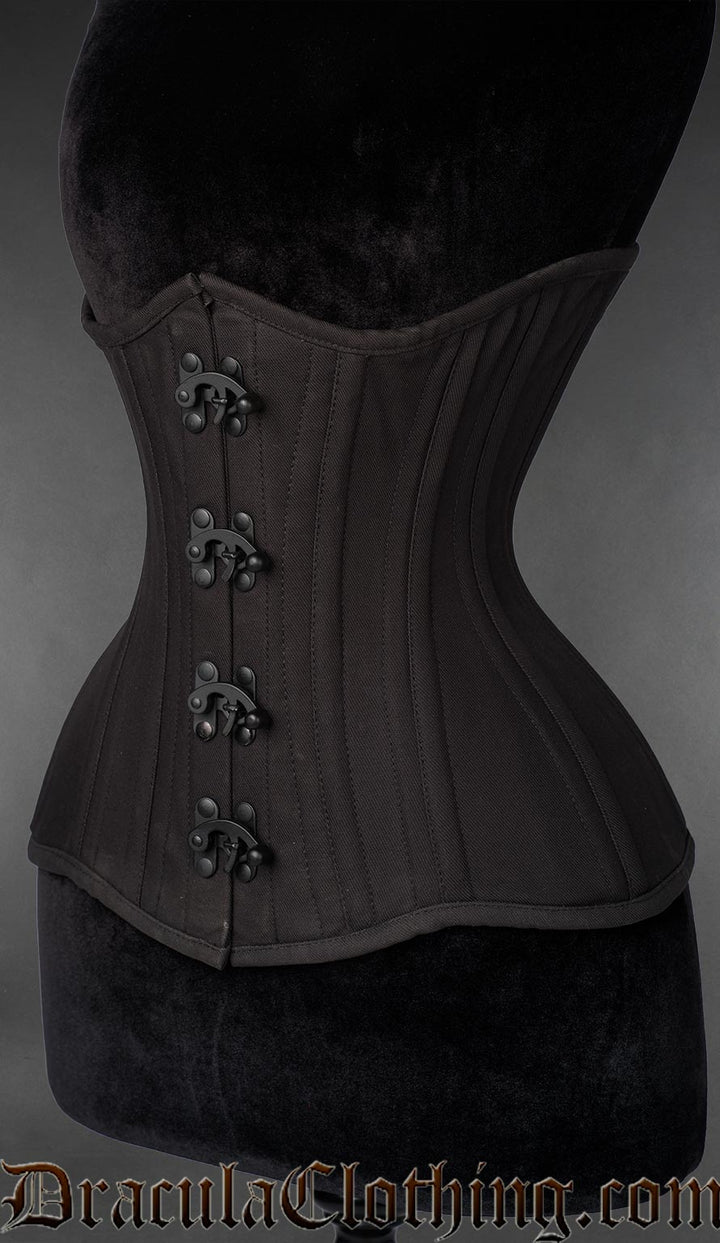 Cotton Black Clasp Extreme Waist Corset