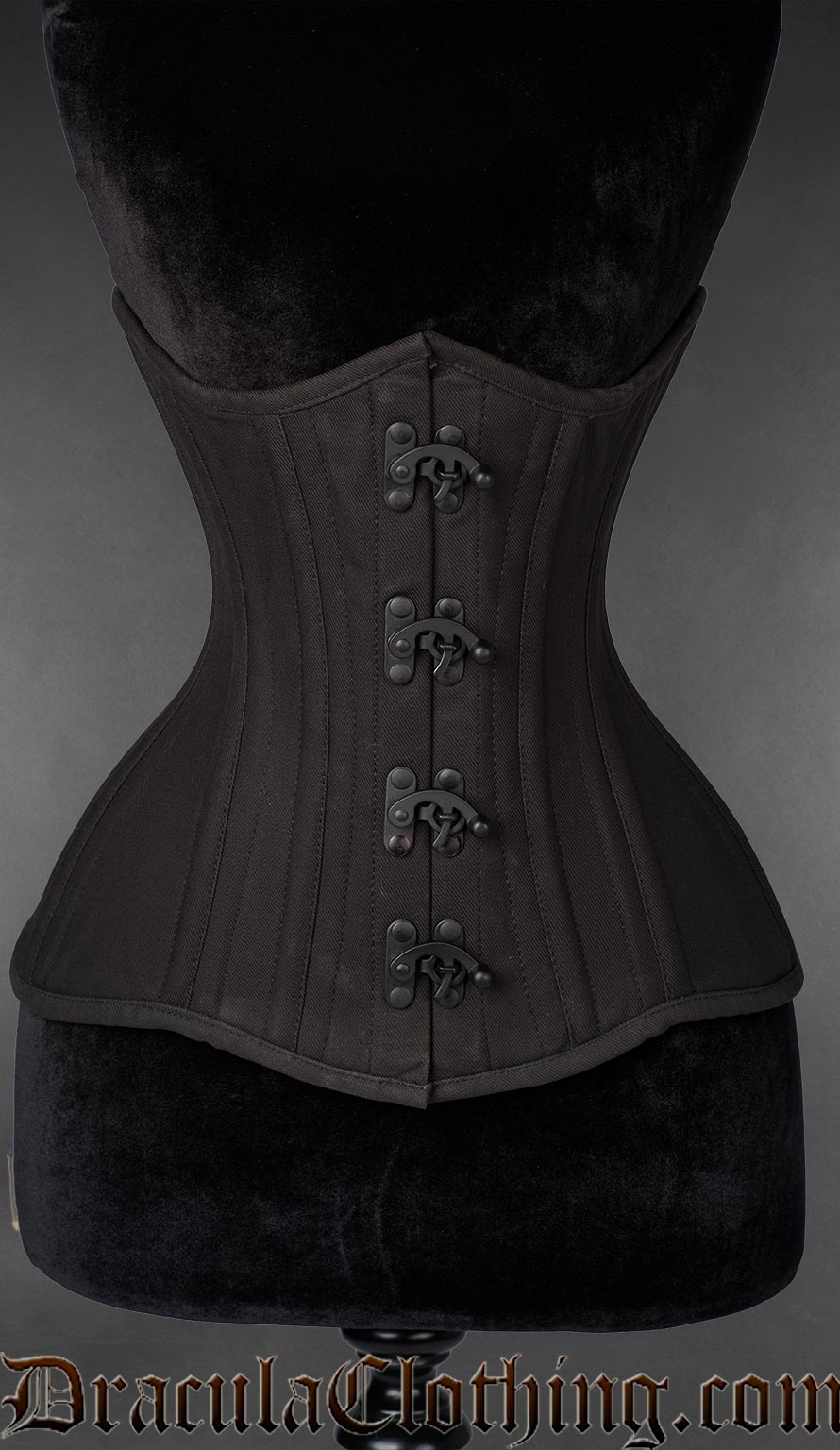 Cotton Black Clasp Extreme Waist Corset