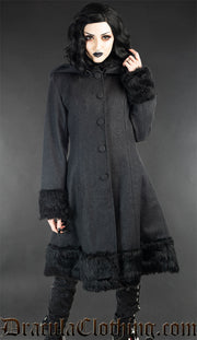 Dark Grey Thick Winter Wool Coat