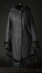 Dark Grey Thick Winter Wool Coat