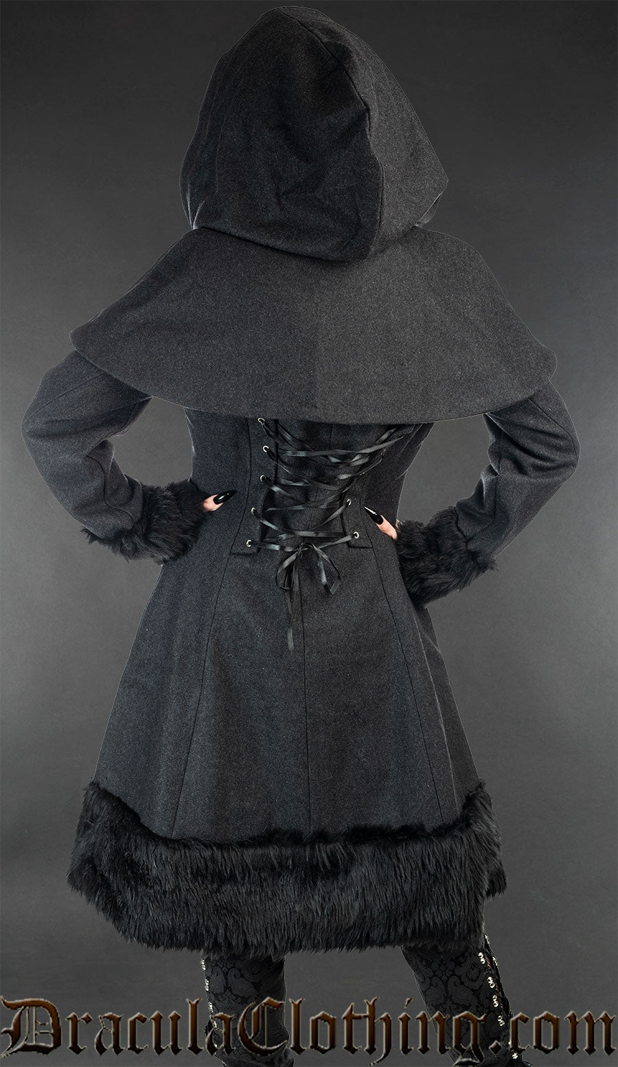 Dark Grey Thick Winter Wool Coat