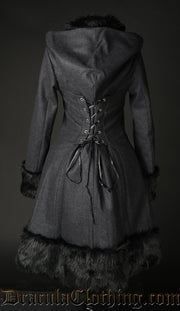 Dark Grey Thick Winter Wool Coat