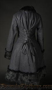 Dark Grey Thick Winter Wool Coat