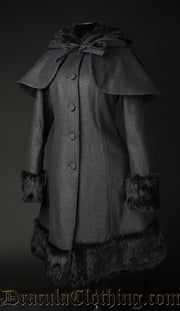 Dark Grey Thick Winter Wool Coat