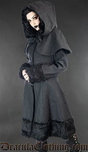 Dark Grey Thick Winter Wool Coat