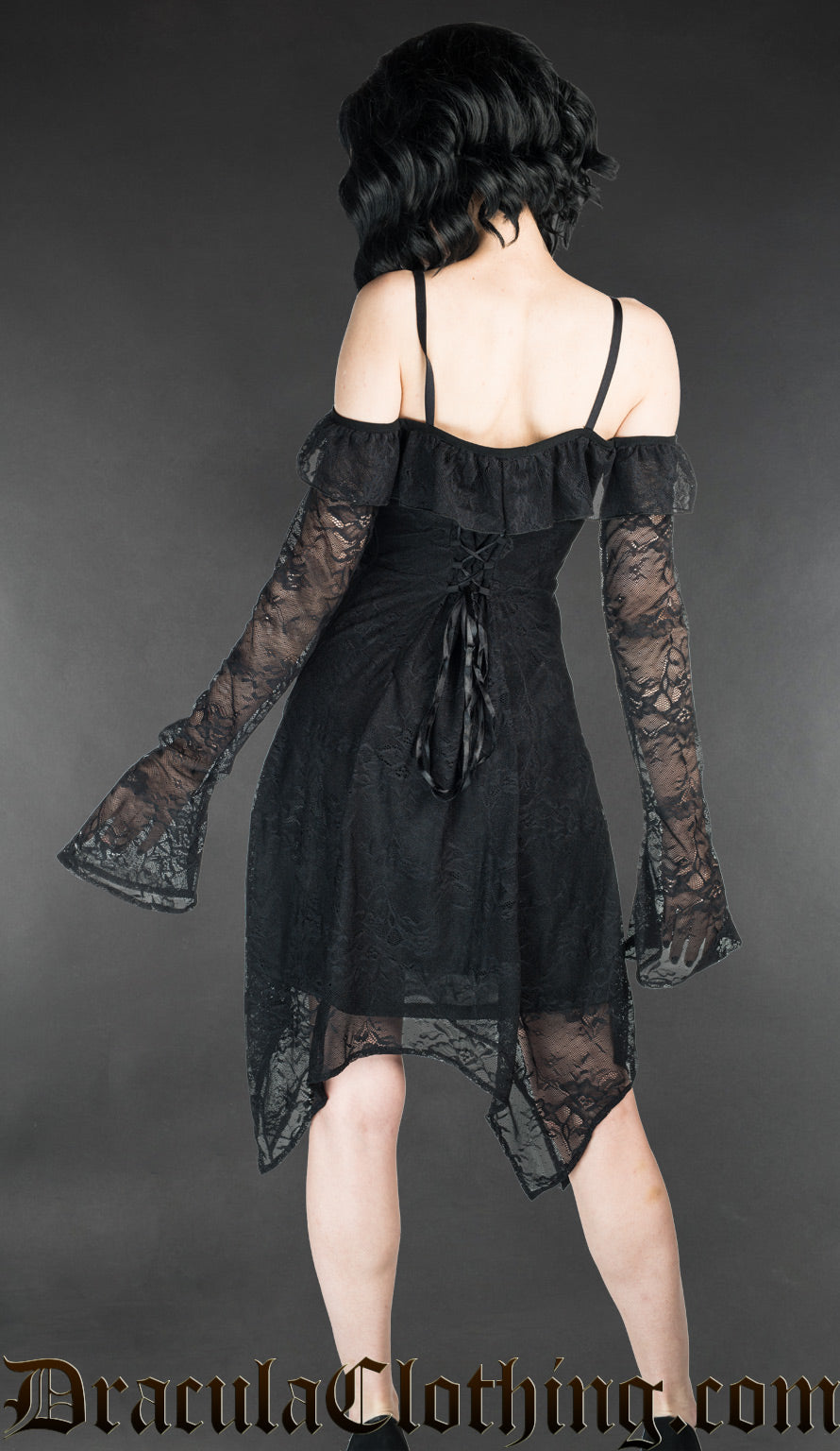 goth cocktail dress Dark Victorian Dress L