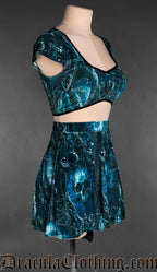 Dead Pirate Velvet Crop Top