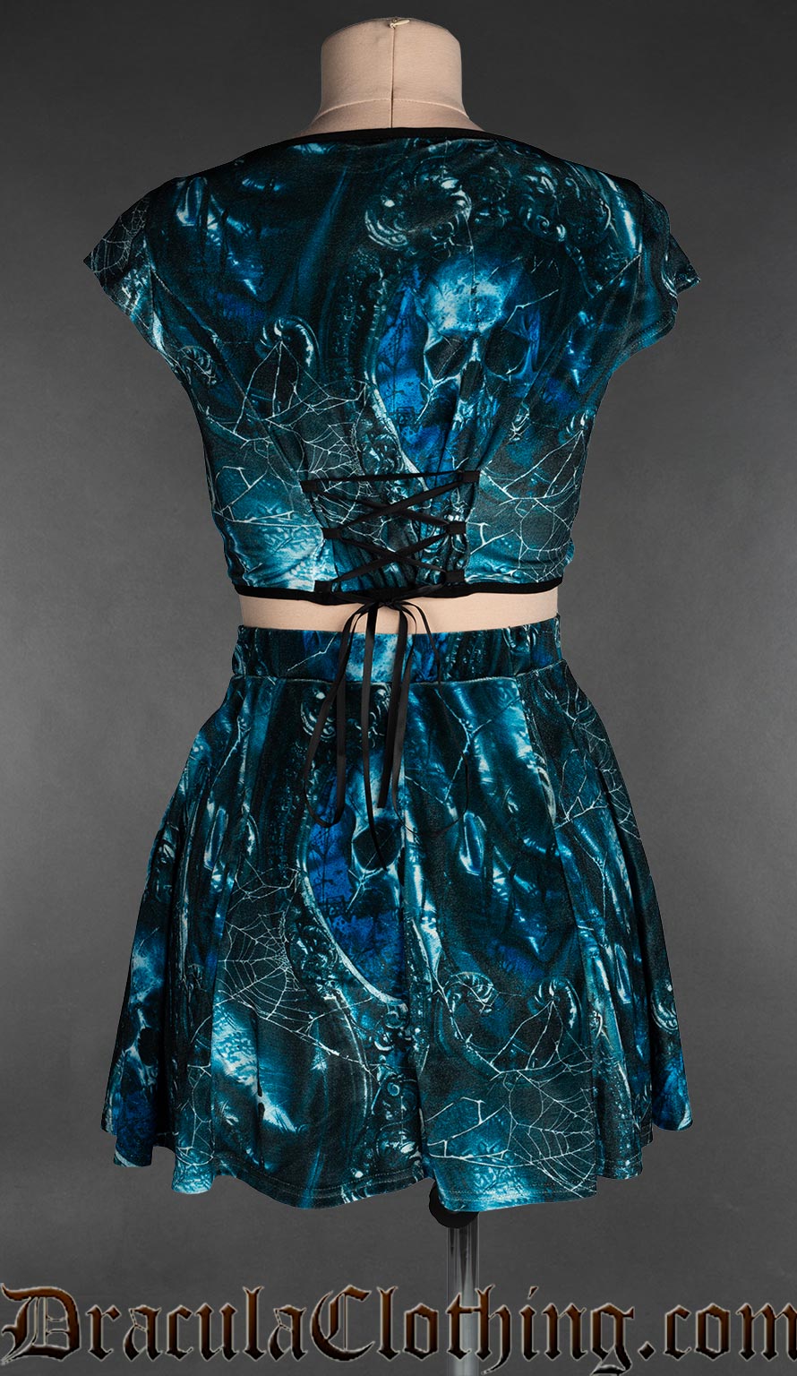 Dead Pirate Velvet Short Skirt