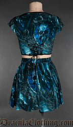 Dead Pirate Velvet Short Skirt