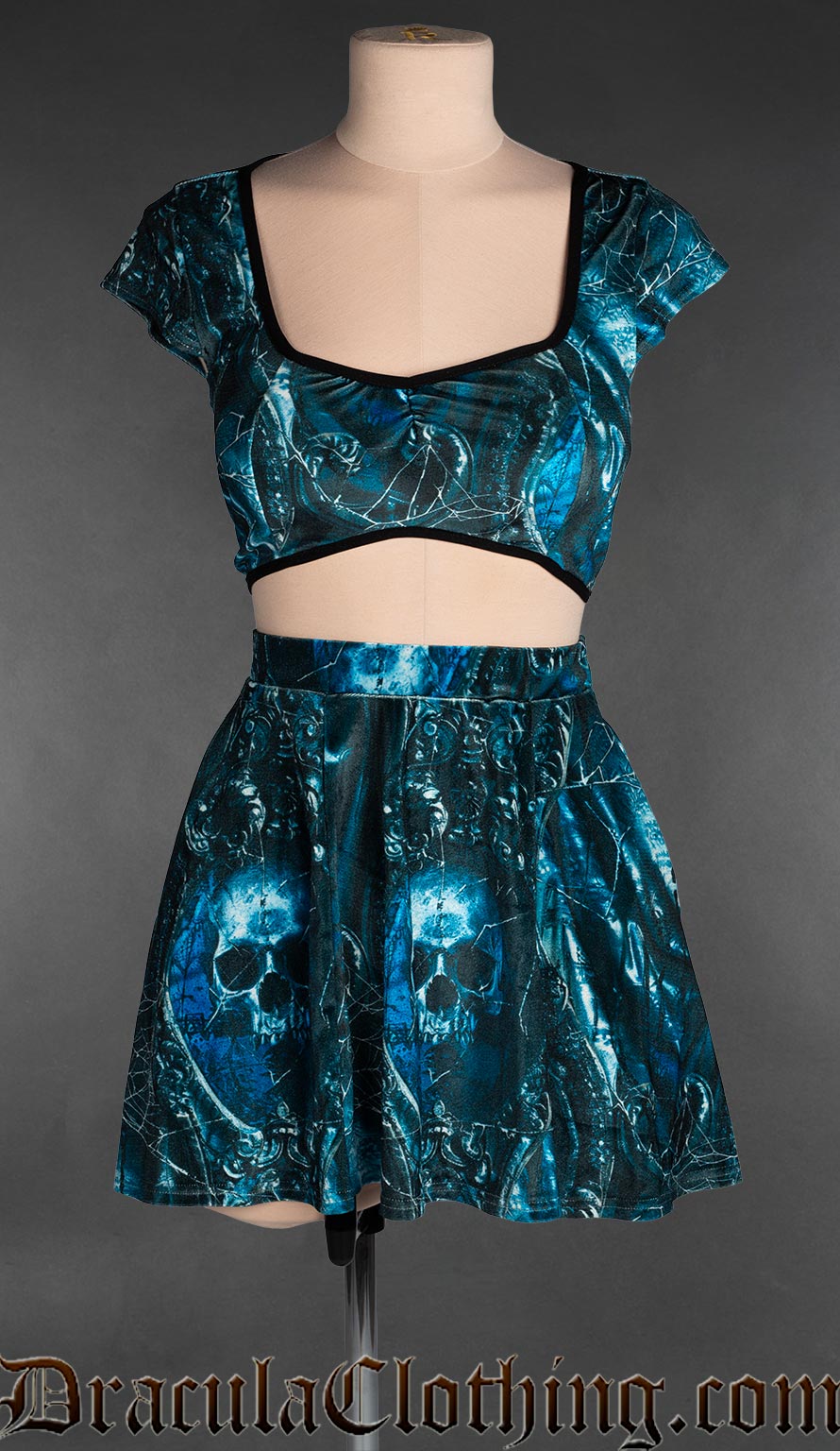 Dead Pirate Velvet Crop Top