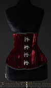 DOUBLE BONED RED VELVET CORSET