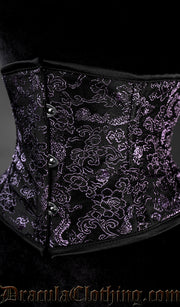 Purple Brocade Dragon Waist Cincher