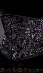 Purple Brocade Dragon Waist Cincher