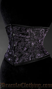 Purple Brocade Dragon Waist Cincher