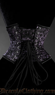 Purple Brocade Dragon Waist Cincher