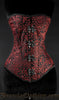 Red Jacquard Overbust Clasp Corset 