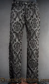 Black Brocade Laced Pants