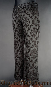 Black Brocade Boots Pants