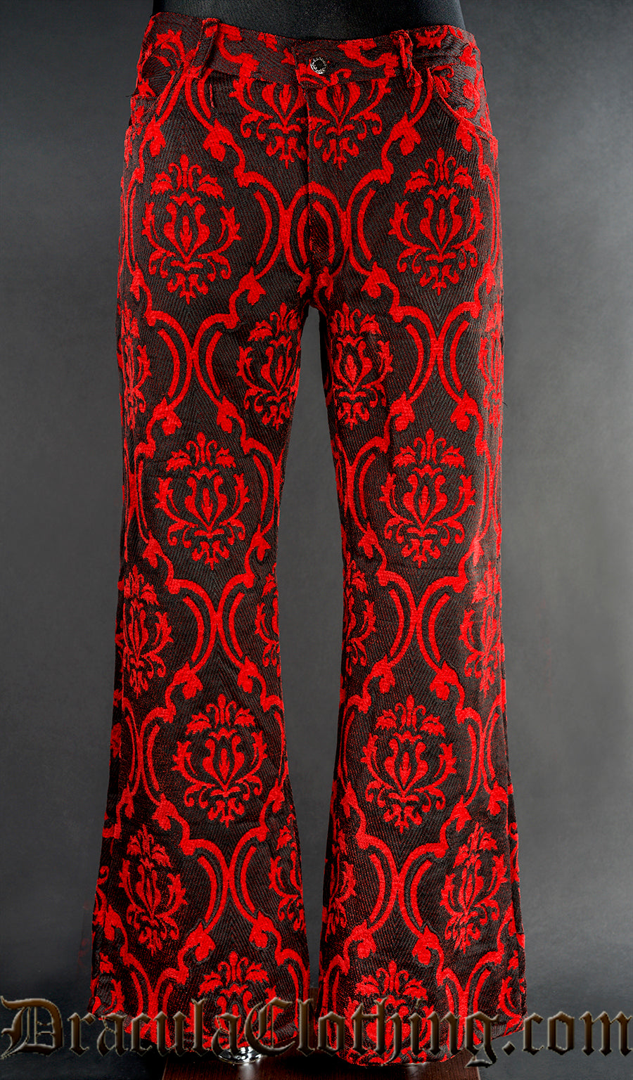 Red Brocade Boots Pants