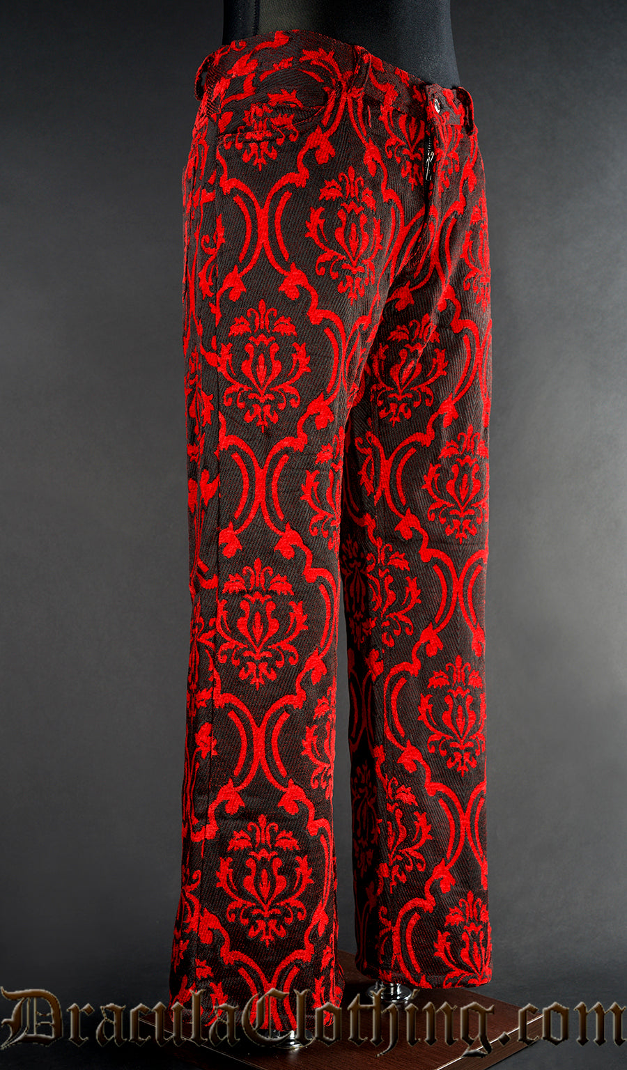 Red Brocade Boots Pants