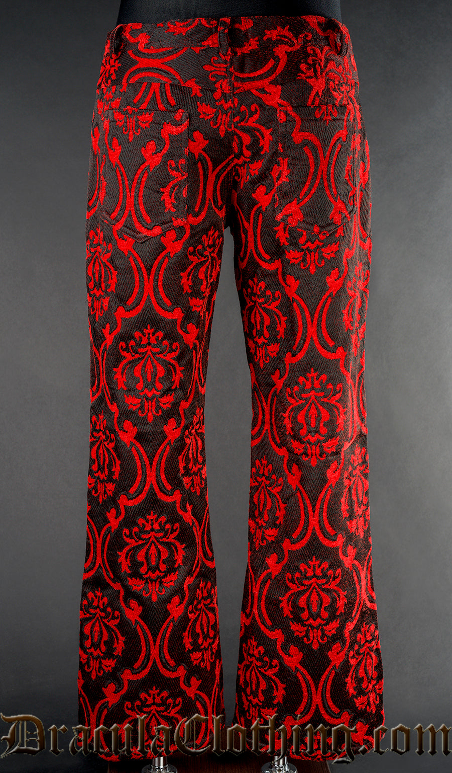 Red Brocade Boots Pants