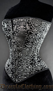 Silver Jacquard Overbust Corset