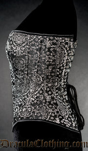 Silver Jacquard Overbust Corset