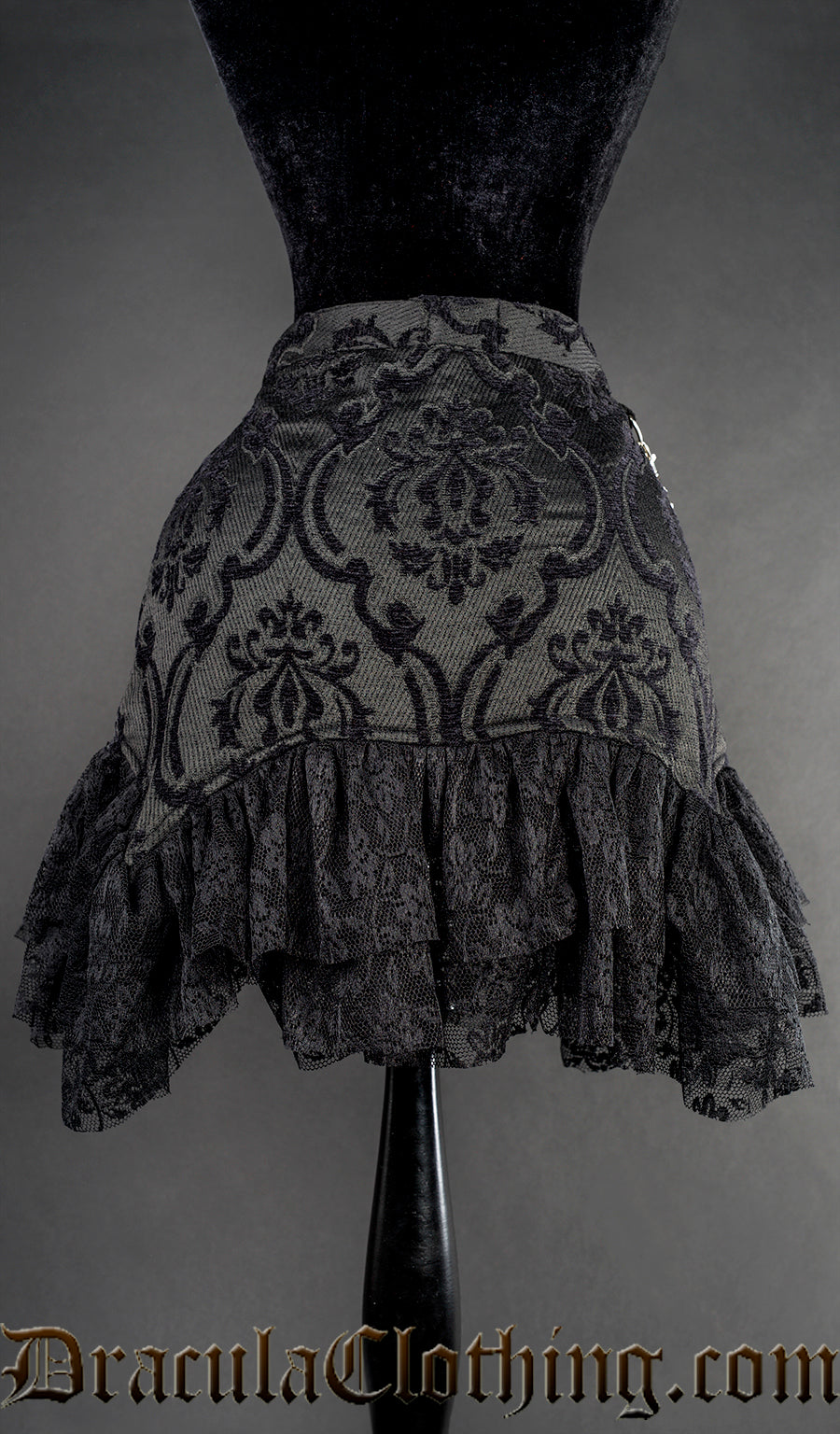 Black Brocade Empusa Skirt