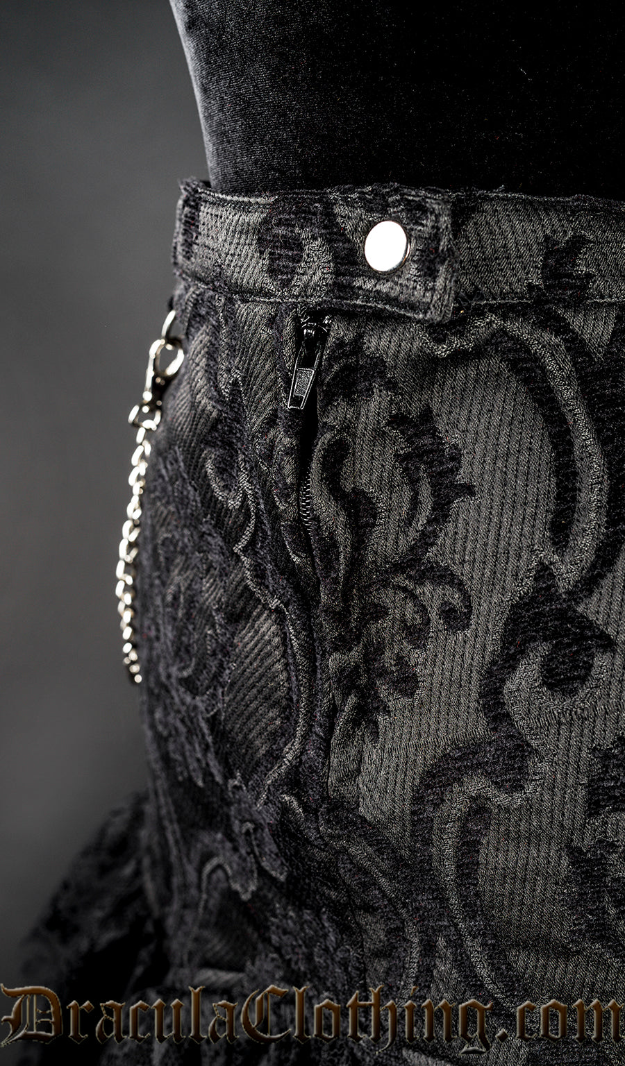 Black Brocade Empusa Skirt