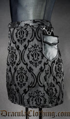 Black Brocade Kilt