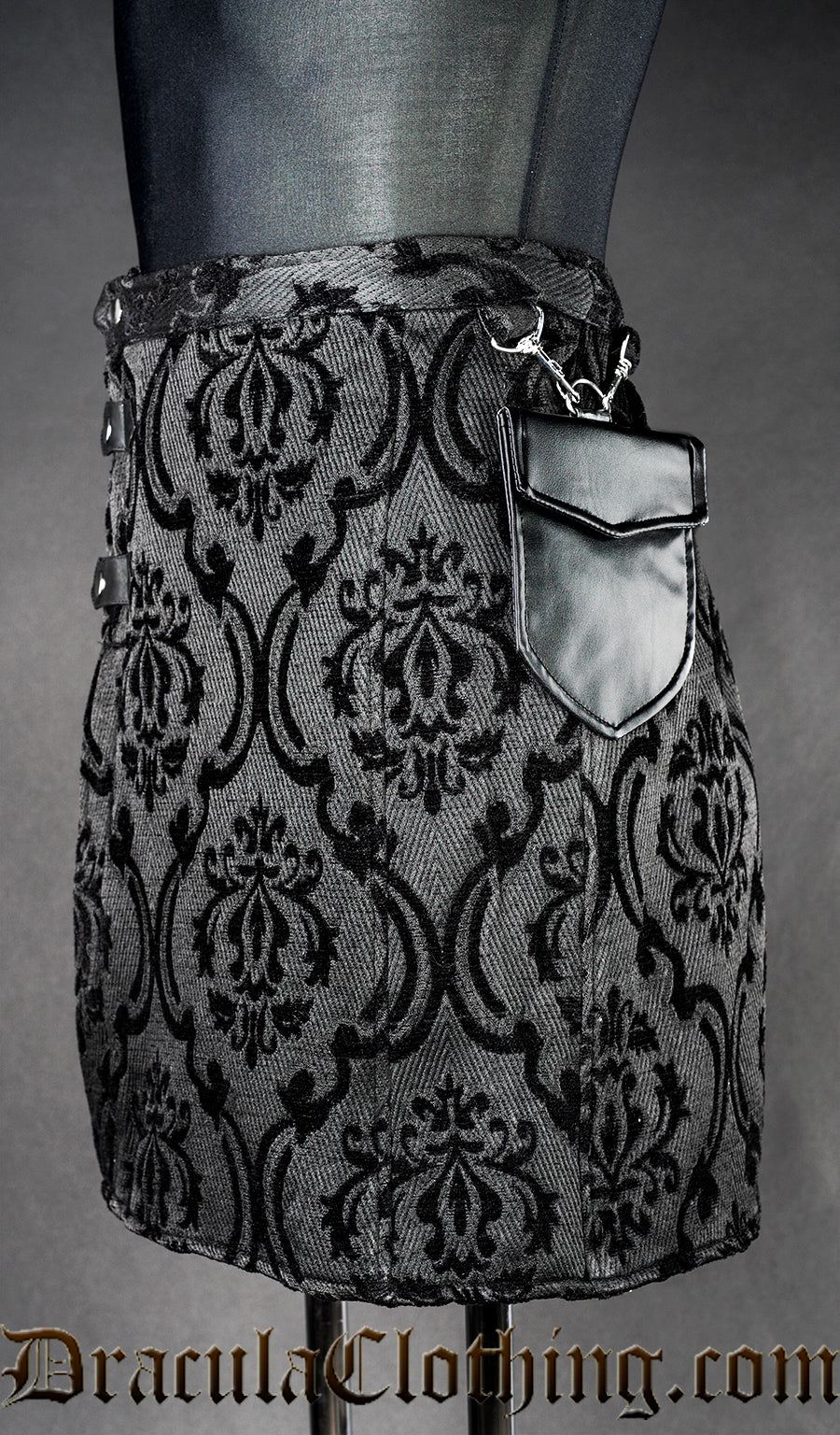 Black Brocade Kilt