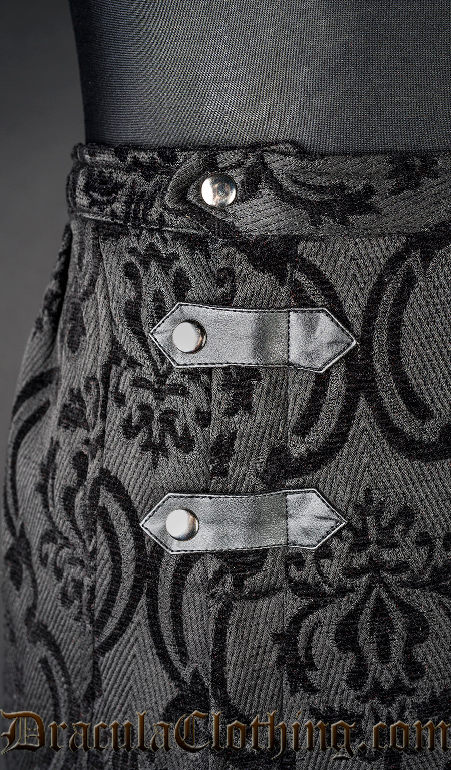 Black Brocade Kilt