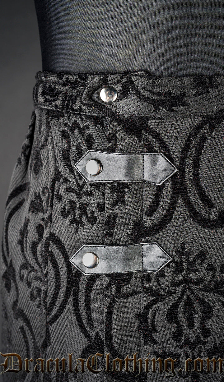 Black Brocade Kilt