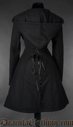 Embroidered Hooded Wool Coat